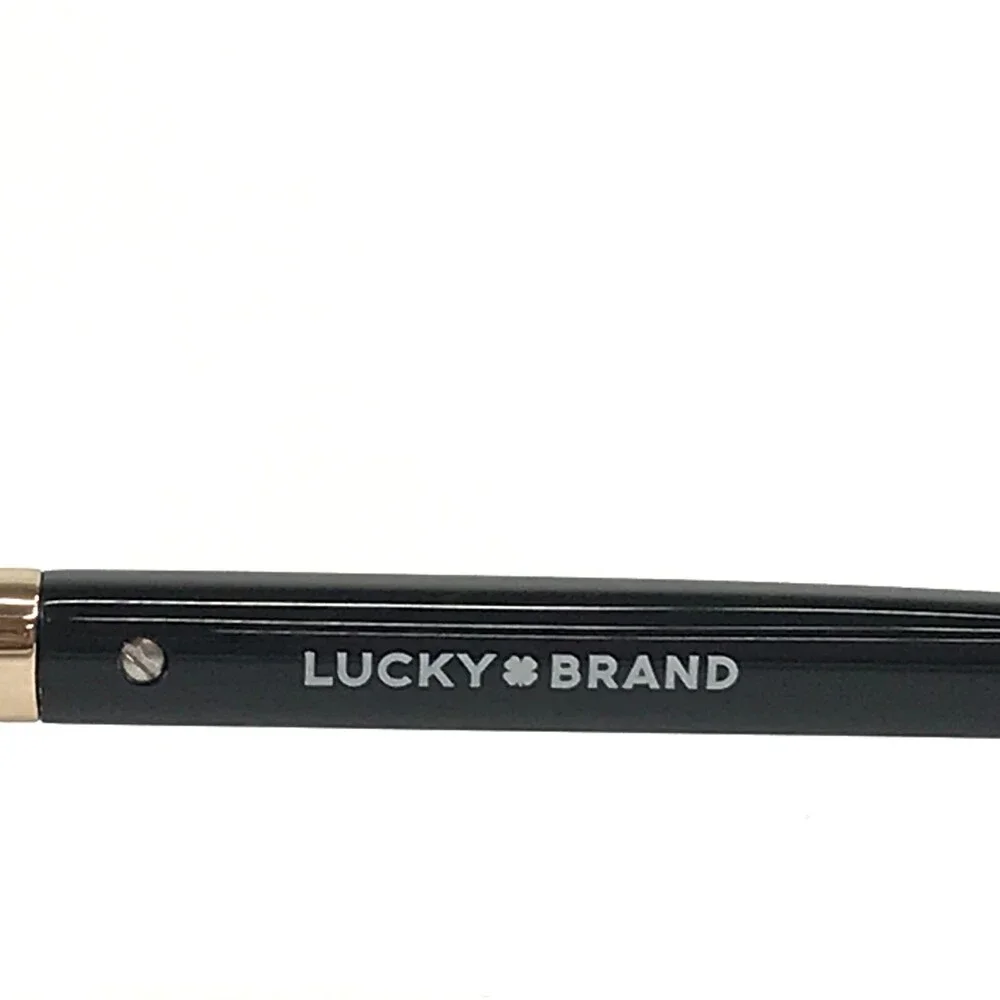 Lucky Brand Eyeglasses Frames D119 BLACK Gold Pink Cat Eye Wire Rim 53-16-140